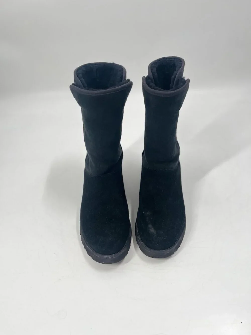Ugg Amie Classic Wedge Boot 1013428 Womens 8.5 Suede Sherling Lined Cozy Boots